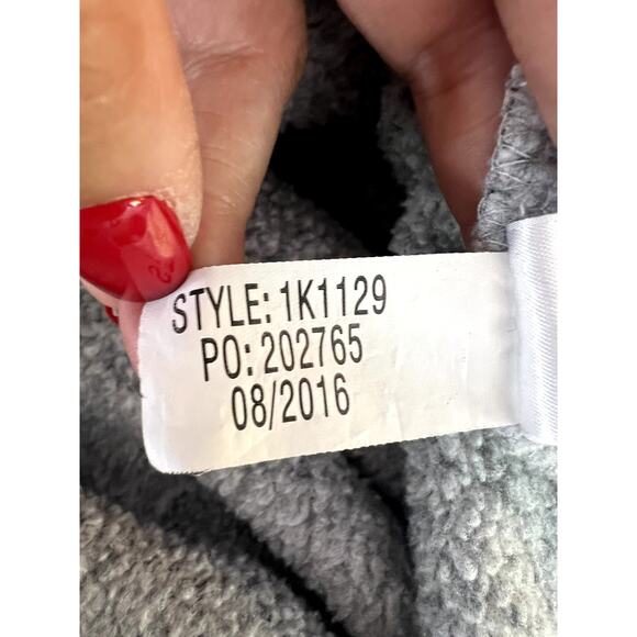 Vineyard Vines Fair Isle Lobster Gray Red 3/4" Zip Up Pullover Sweater Size XS - Picture 8 of 9